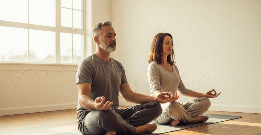 Casal Meditando